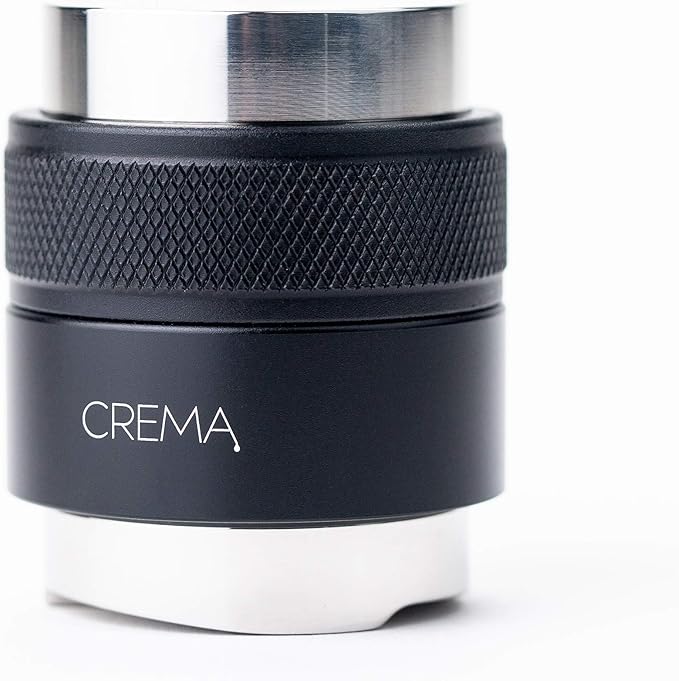 CREMA Coffee Products 39.25mm Hand Tamper & Coffee Distributor V2 for Flair | Compatible w/Classic, Signature, & Neo | Double-Sided, Adjustable Depth Tool | 304 Stainless Steel | Black