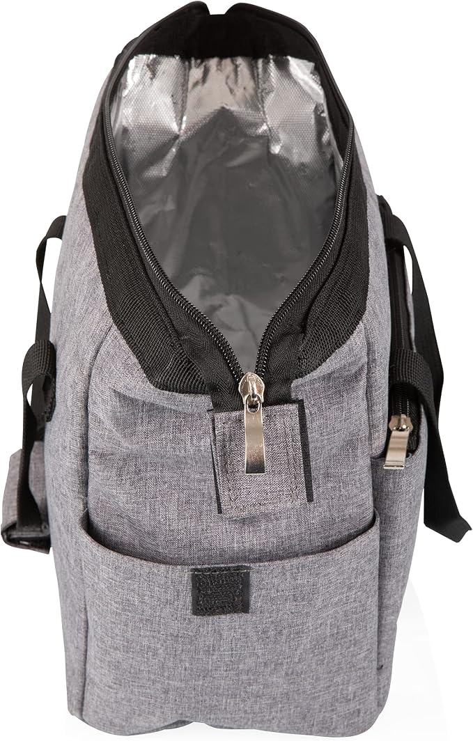 PICNIC TIME Star Wars Mandalorian Mythosaur Skull On The Go Lunch Bag, Soft Cooler Lunch Box, Insulated Lunch Tote, Leak-Resistant Work Lunchbox, Reusable Thermal Cooler Bag, (Heathered Gray)