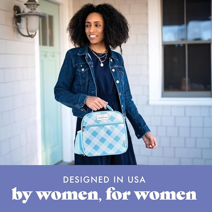 Fit & Fresh Lunch Bag For Women, Insulated Womens Lunch Bag For Work, Large Lunch Box For Women With Two Matching Containers, Townsend Lunch Bag, Carolina Gingham