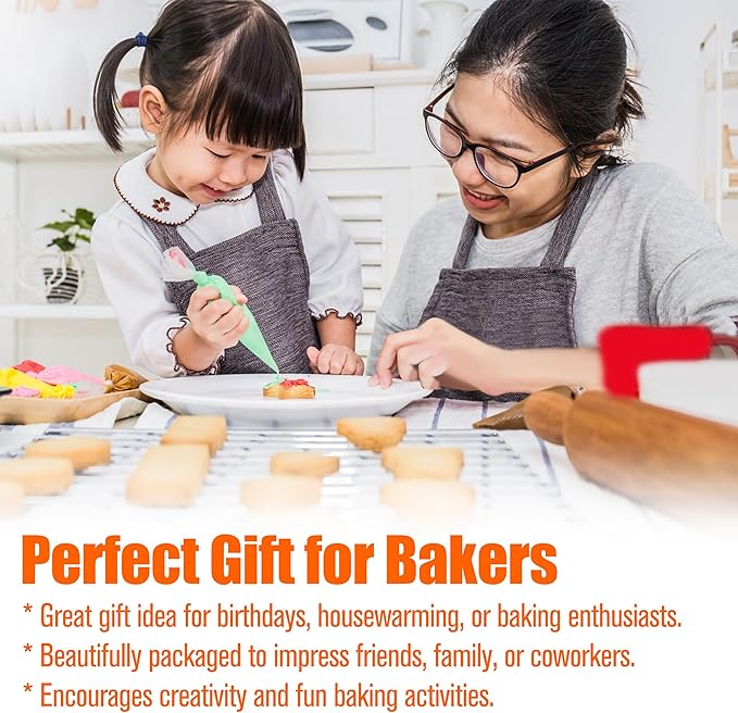 16 Pieces Original Mini Clay Nozzles Cupcake Cookie Cake Icing Piping Decor Kit, Hand Decorating Tips Accessories Precision Tools DIY Decoration with Converter Head and 10PCS Pastry Bags & Tips Set