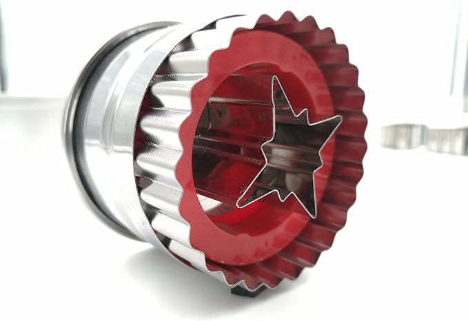 11 Piece Round Linzer Cookie Cutter Set – High Grade 430 Stainless Steel - with Storage Tin