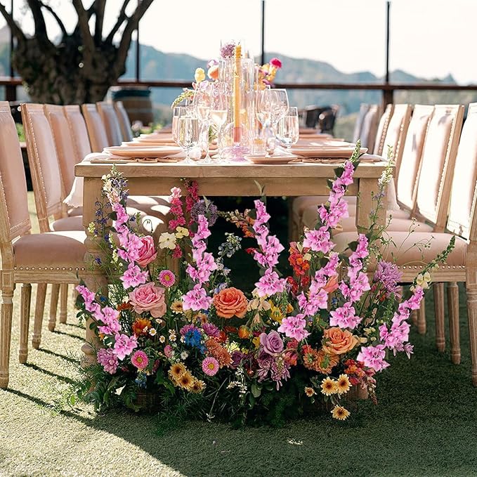 10PCS Pink Bougainvillea Artificial Silk Flowers 29.50" Fake Bougainvillea Branches Vine Faux Flower Stems for Home Garden DIY Decorations Wedding Table Centerpieces Floral Arrangements (Pink)