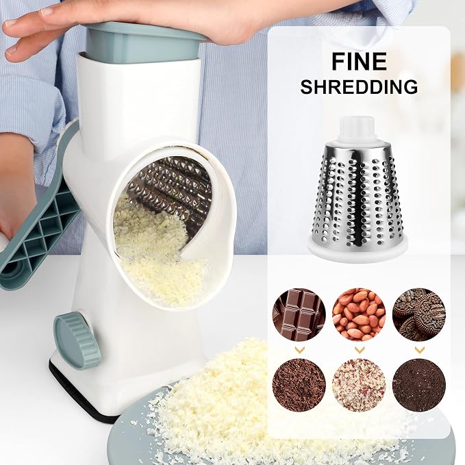 Cheese Grater Box Grater (Rotary hand safeguard White)