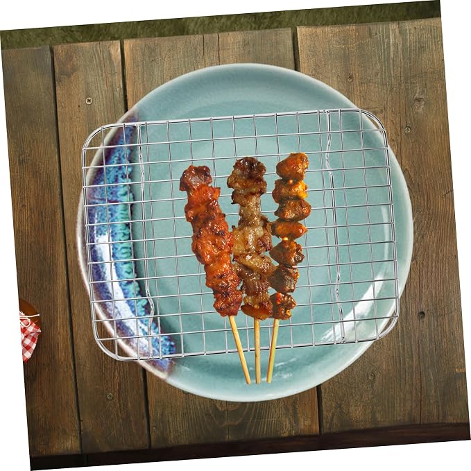 PRETYZOOM Versatile Baking Cooling Rack Large Size Stainless Steel Grid Grill Oven Cooking Rack for Cookies Breads