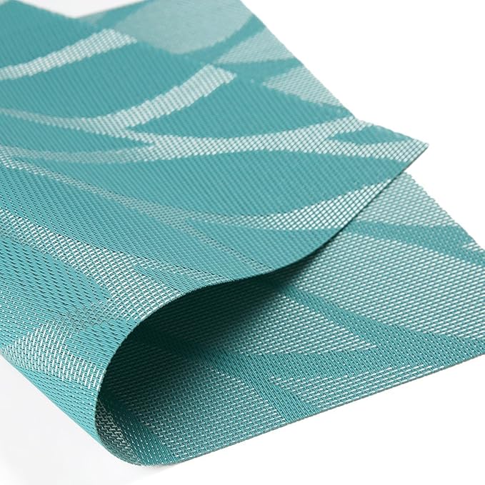 Placemats, Placemats for Dining Table Set of 6, Kitchen Table Mats Heat-Resistant Non-Slip Washable PVC Woven Vinyl Place Mats for Dining Room Table Decoration