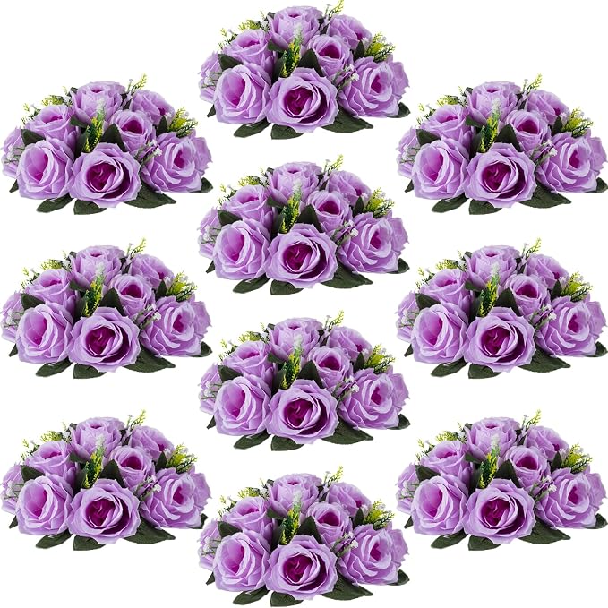Flower Centerpieces for Wedding Tables: Wedding Table Decorations Lilac Flower Balls Centerpieces for Engagement Cerebration Party Center Pieces 10 Packs
