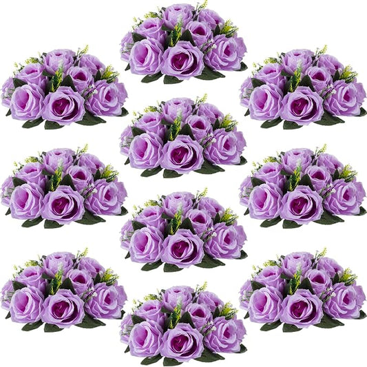 Flower Centerpieces for Wedding Tables: Wedding Table Decorations Lilac Flower Balls Centerpieces for Engagement Cerebration Party Center Pieces 10 Packs