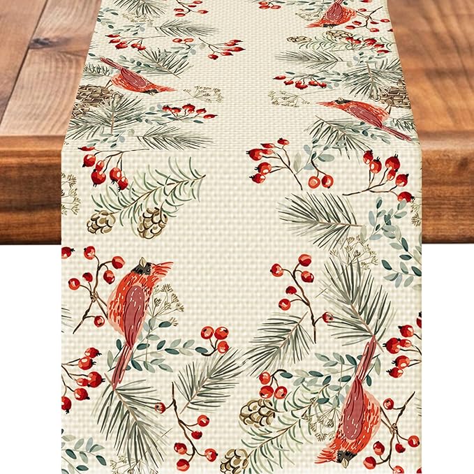 c Burlap Table Runner Seasonal Spring Fall Kitchen Dining Linen Table Decoration for Indoor Outdoor Home Party Dinner 13x72 Inch