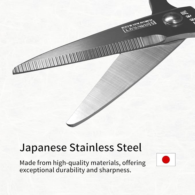 Seki Japan Left Handed Kitchen Scissors, Stainless Steel Blade Soft Grip Kitchen Shears