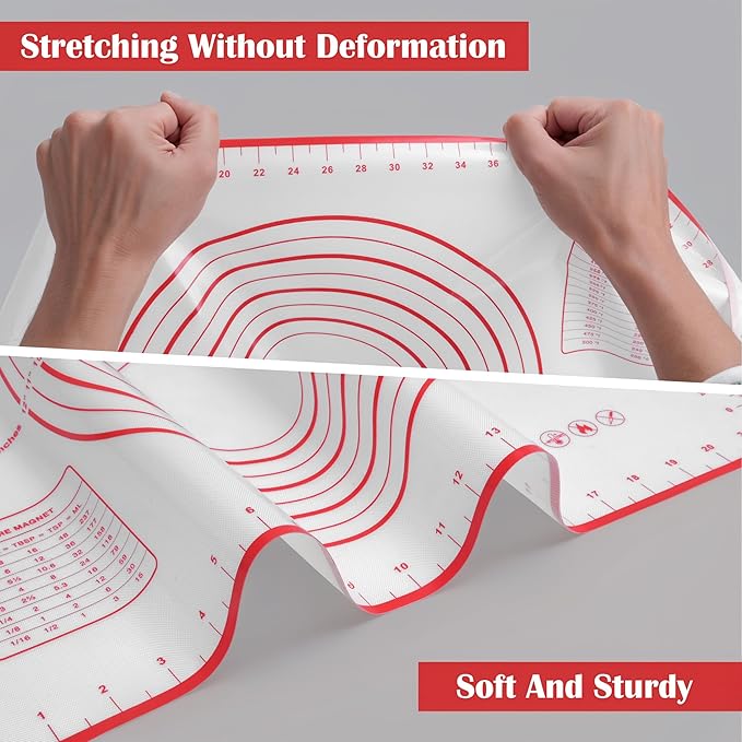 BlueBark 1 PCS - 24"L x 24"W Non-stick Silicone Baking Mat for Pastry & Dough, Sourdough Bread Making Tools, Kitchen Counter, Cooking Enthusiasts
