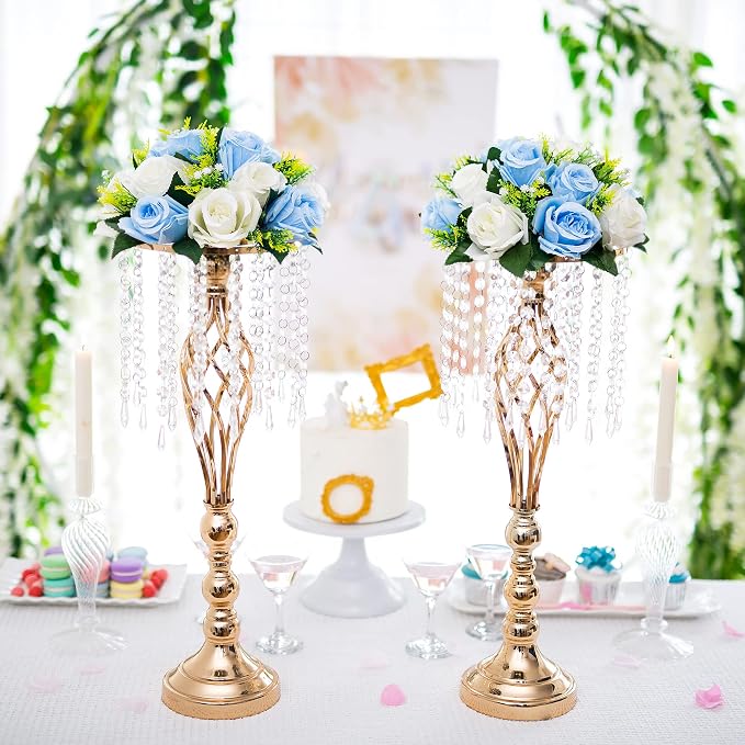 Flower Centerpieces for Wedding Tables: Wedding Table Decorations Blue & White Flower Balls Centerpieces for Engagement Cerebration Party Center Pieces 6 Packs