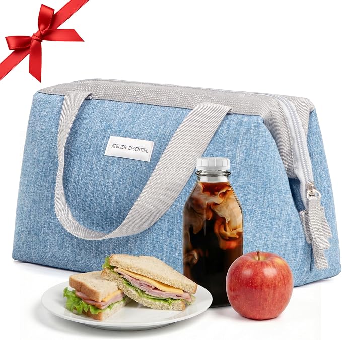 Insulated Lunch Bag Lunch Bag Women Lunch Bag for Women Lunch Box Cooler Bag Lunchbox for Work Lunch Box for Men Adult Lunch Box Womens Lunch Bags for Work (Baby Blue)