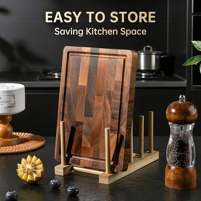 THETCHRY Walnut Wood Cutting Board for Kitchen, Small Chopping Board Portable, Compact Size for Daily Prep Stable Use, 9"x6"x0.8"