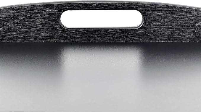 Bam & Boo Black Bamboo Serving Tray Extra Large with Handles for Food, Drinks, Storage, Decor, Vanity, Breakfast, Parties, Weddings, Picnics(23.6” x 15” x 2.35”, Black)