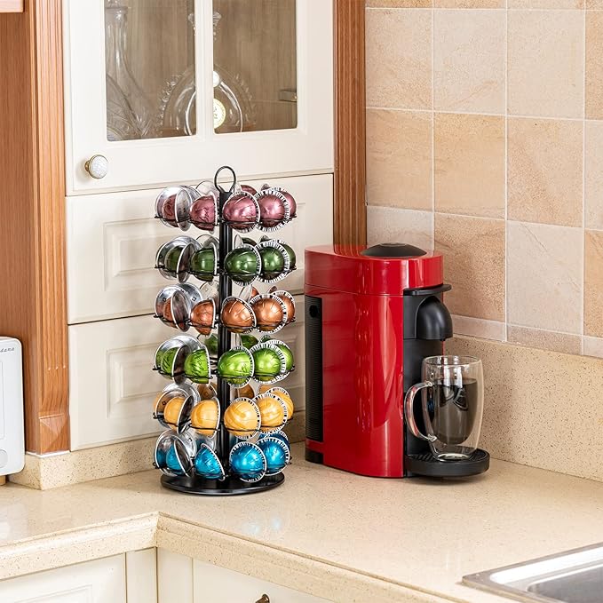 Vertuo Pod Holder 6 Tier for Vertuo Pod Holder Small for Vertuo Pod Stand (60 Pods Capacity)
