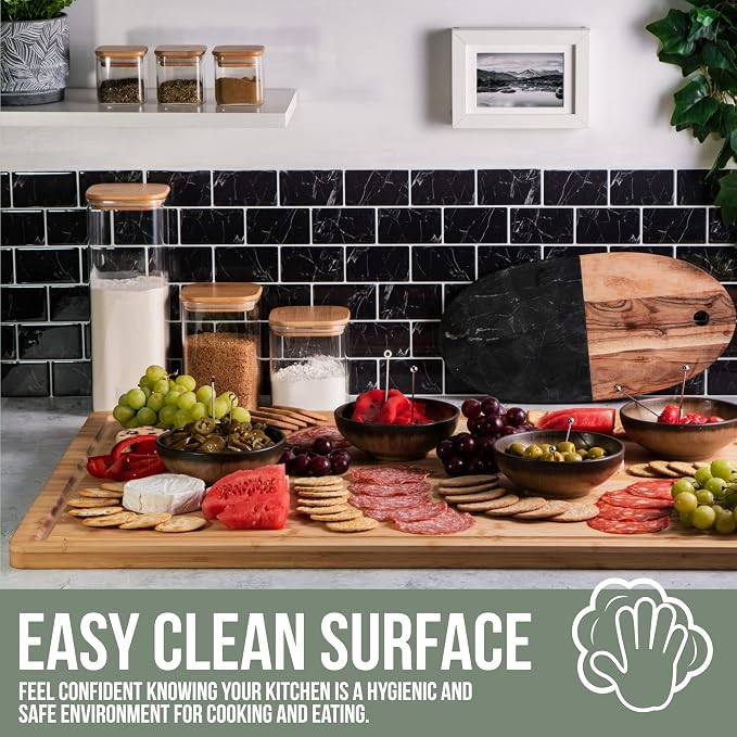 Gigantic Extra Large Cutting Board for Kitchens 36 x 24 - Heavy Duty Bamboo Chopping Boards Butcher Block Meat & Veg - Large Wooden Gas Stove Top & Countertop (36x24) Giant Noodle and Pasta Board XXXL