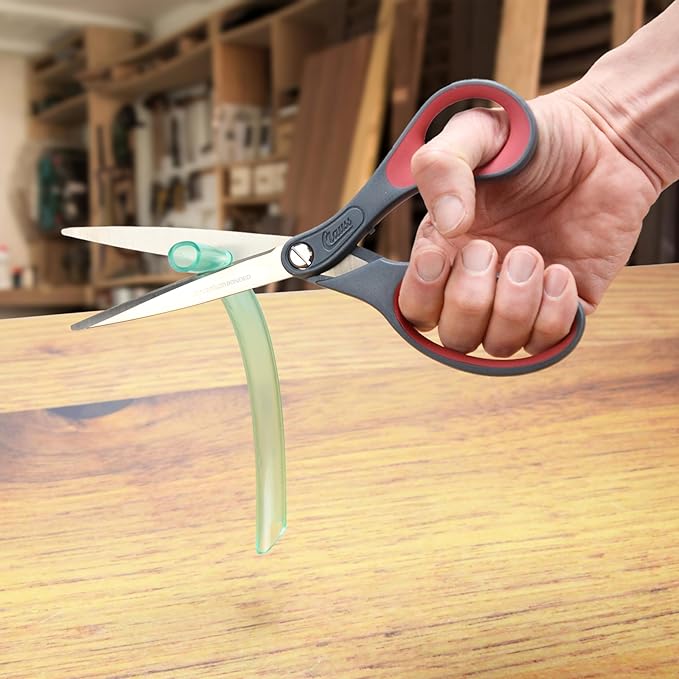 Clauss Industrial Heavy-Duty Zirconium Bonded Scissors, Ergonomic Overmolded Handle, Precision-Ground Blades, 10-Inch
