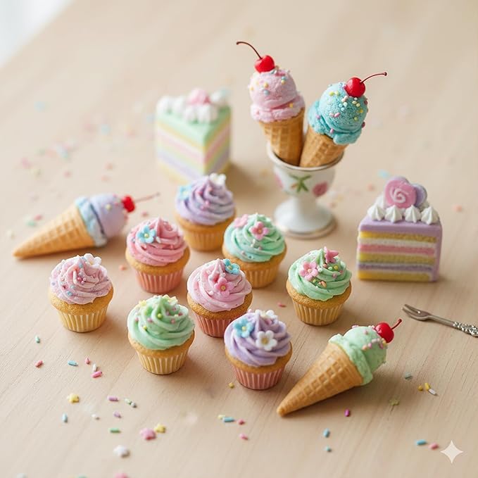 16 Pieces Original Mini Clay Nozzles Cupcake Cookie Cake Icing Piping Decor Kit, Hand Decorating Tips Accessories Precision Tools DIY Decoration with Converter Head and 10PCS Pastry Bags & Tips Set