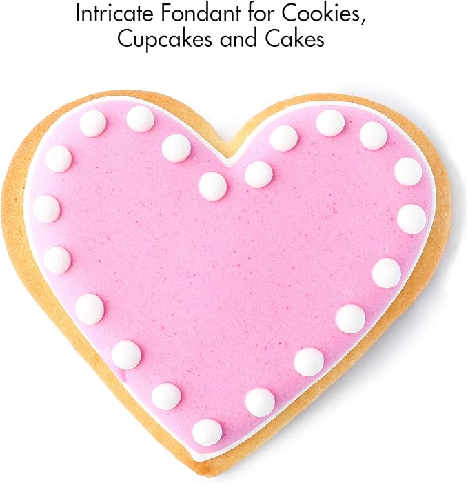 Fox Run Mini Shapes Fondant Cutter Set, Small Star, Diamond, Heart, Clover, Spade, Moon, Oval, 12-Piece, Stainless Steel
