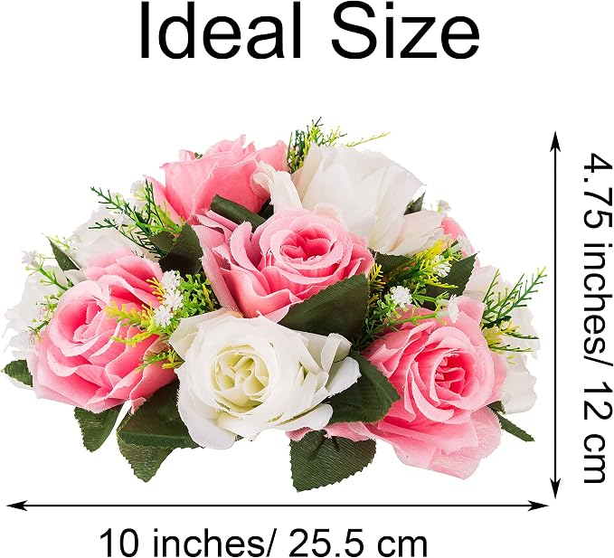 Flower Centerpieces for Wedding Tables: Wedding Table Decorations Pink & White Flower Balls Centerpieces for Engagement Cerebration Party Center Pieces 10 Packs
