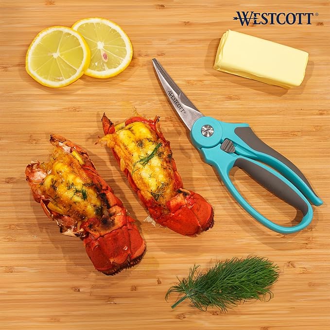 Westcott Titanium-Bonded Kitchen Shears 4pk, Durable and Versatile Scissors with Soft Handle for Precise Cutting, Ideal for Cooking
