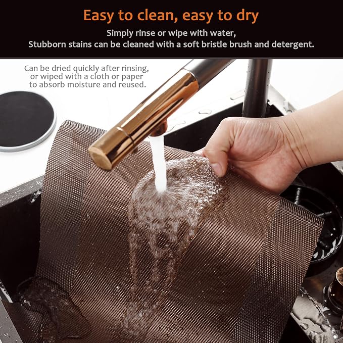 Placemats Set of 6 Washable&Wipeable Place mats for Dining Table Kitchen Indoor Outdoor Table Mats Heat Resistant Non Slip Woven Vinyl Table Placemats (Brown，6PCS)
