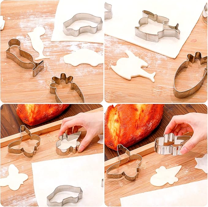 108 Pcs Metal Cookie Cutters Set Stainless Steel Biscuit Cutter Molds Include Heart Star Round Flower Vehicle Sea Creatures Alphabet Numbers Ice Cream Cone Fruit Shapes Cookie Cut Tools for Baking