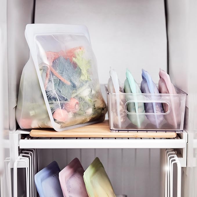 Stasher Silicone Reusable Storage Bag, Stand-Up Mega Bag, Reusable Freezer Bags, Microwave, Dishwasher, Oven Safe, Sous Vide, Premium Lunch Container, Eco Friendly, Food Storage Bags, 104 oz, Green | Reusable Food Bag