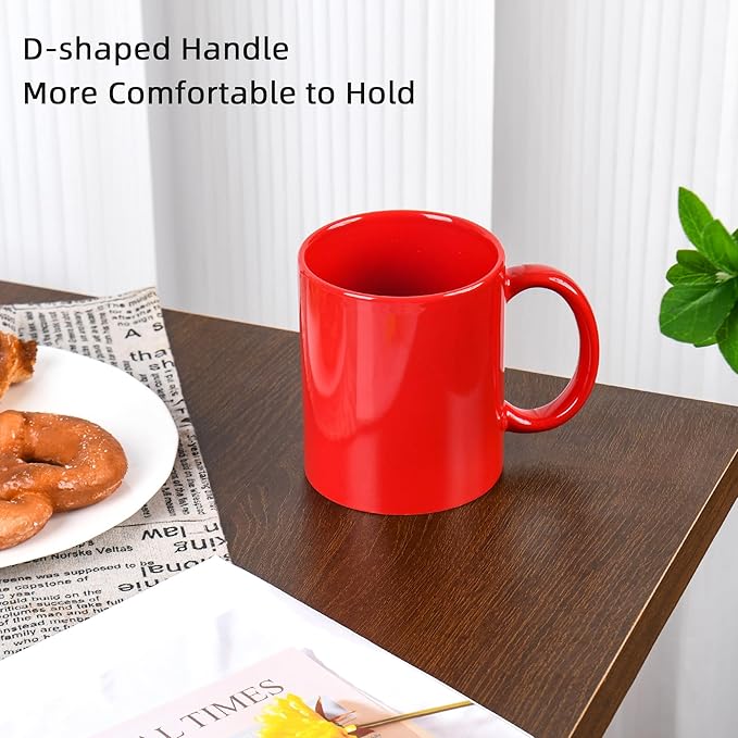 BYCNZB 12oz coffee mug set of 6 Coffee Mugs for Coffee, Tea, Cocoa, Milk（ Multiple color）