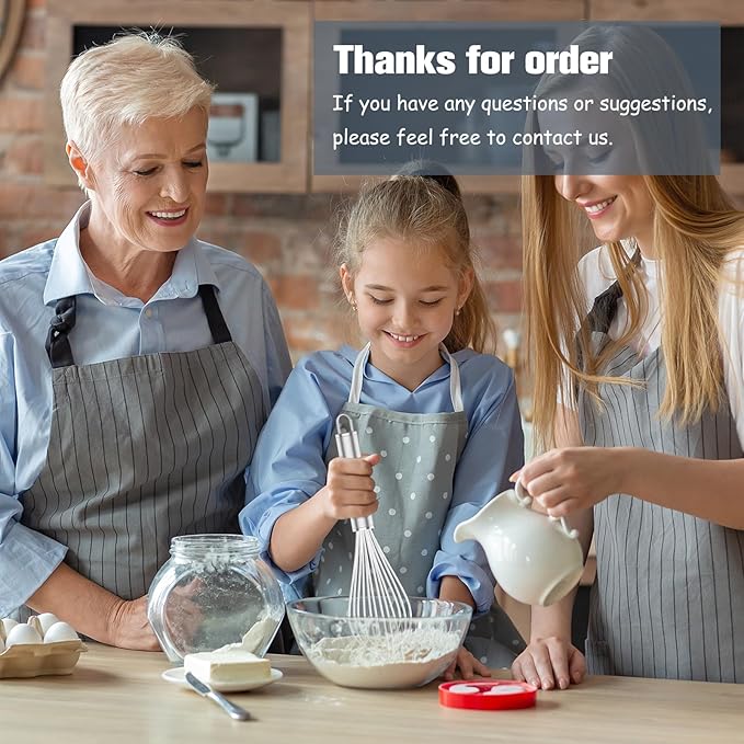 OYV White Silicone Whisk, Professional Whisks For Cooking Non-Scratch, Stainless Steel & Silicone Wisk, Plastic Rubber Whisk Tool For Nonstick Cookware Pans, BPA free, Silicon Wisks Set of 3