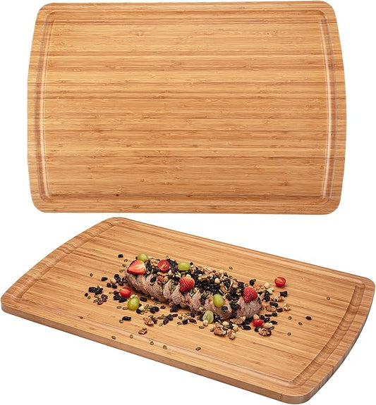 GAOMON 30 x 20 In Extra Large Bamboo Wood Cutting for Kitchen, Large Chopping Board, Stove Top Cover, Protector Board, Butcher Block, Charcuterie Board, Over the Sink Cutting Boards