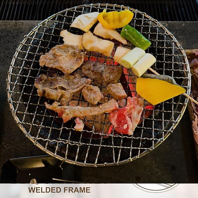 uxcell Stainless Steel Cooling Racks,5.9 Inch Round BBQ Grill Net Steaming Rack, Oven & Dishwasher Safe, for Baking Grilling Roasting Silver