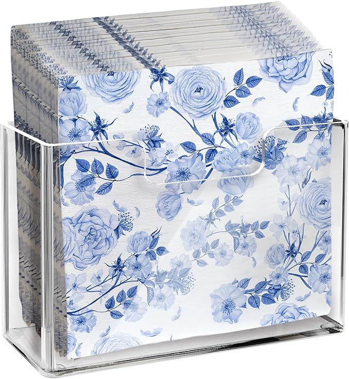 Acrylic Napkin Holder for Table – Clear Square Dispenser for Paper Napkins, Modern Square Paper Napkin Holders for Kitchen, Table Napkin Holder for Home, Hotel, Restaurant