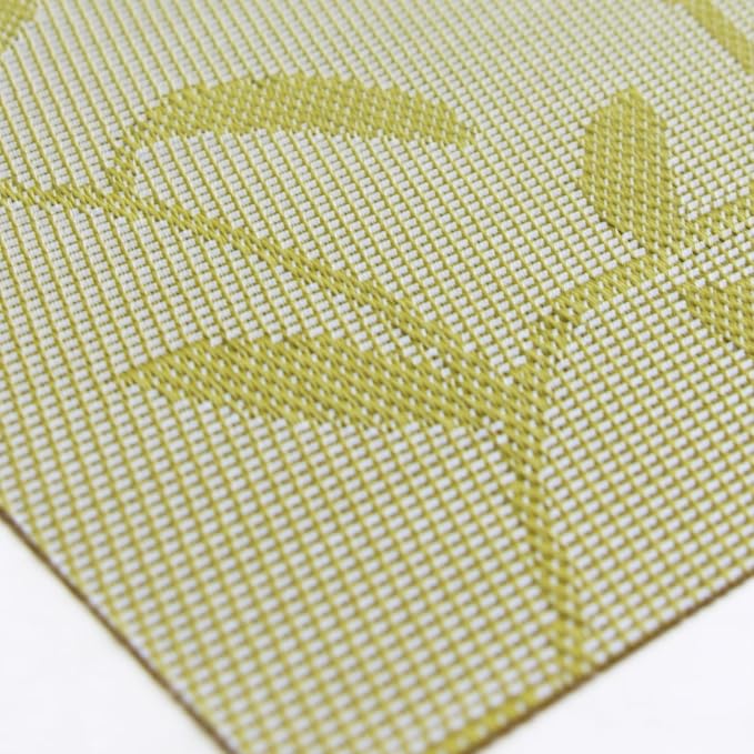 Leaf Placemats Set of 4 Non-Slip Heat-Resistant Vinyl Washable Place Mats for Kitchen Table Indoor Outdoor Durable (18"x12", Green)