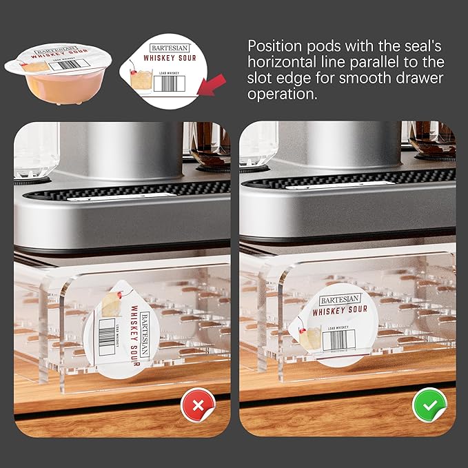 Cocktail Pod Holder Compatible with Bartesian Cocktail Machine for Bartesian Capsules Storage transparent (Clear)