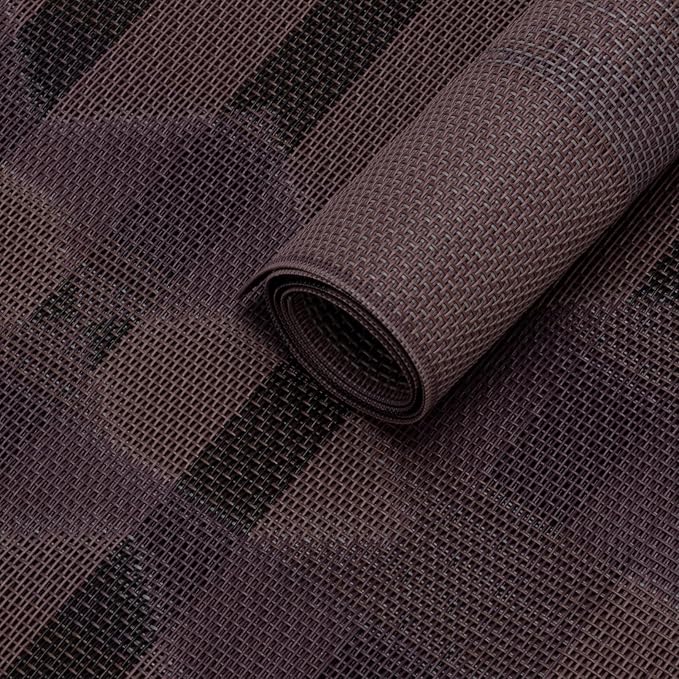 Winknowl Placemats Set of 8, Heat Resistant Stain Resistant Woven Vinyl Insulation Place mats, Durable Washable Elegant Table Mats for Kitchen Dining Table Decor (Geometric Purple)
