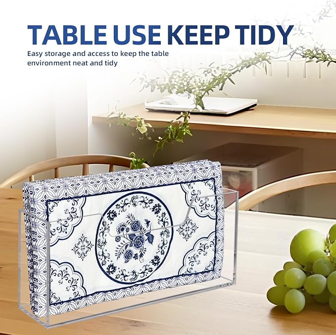 Waterproof Paper Towel holder, Acrylic Napkin Holder, Plastic Napkin Dispenser for Home, Office (Transparent color)