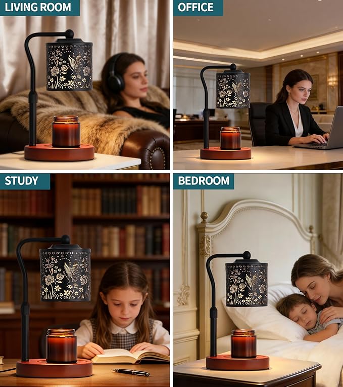 MEXISUE Candle Warmer Lamp with Timer, Bird Candle Warmer Lamp with Jar Candles,Wax Melt Warmer for Housewarming Gift, Birthday Mother's Day Valentines Gifts for Women,Mom,Sister,Bedroom Decor