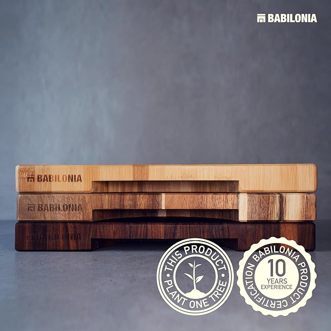 American Black Walnut Cutting Board - 19.7" x 12.2" (ExtraThick 1.7") Hardwood Butcher Block, Charcuterie, Heavy Duty End Grain Wood Chopping Board with Juice Groove & Handles (Oil & Plate Included)