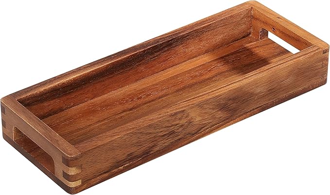 Acacia Wood Rectangle Serving Tray 13" x 5" x 1.8"
