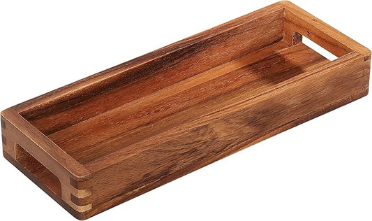 Acacia Wood Rectangle Serving Tray 13" x 5" x 1.8"