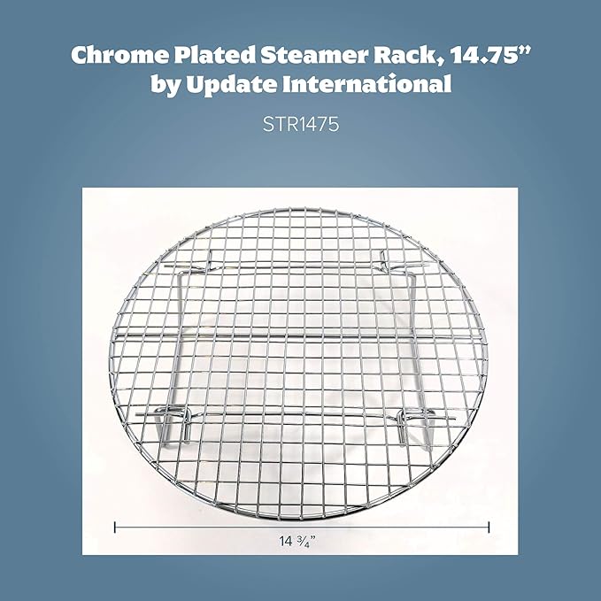 Update International-STR1475 14.75" Chrome-Plated Steamer Rack - Silver