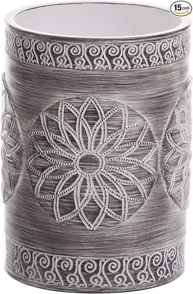 BINO Kitchen Utensil Holder for Countertop, Grey Sunflower - Utensil Caddy countertop utensil holder Utensil Crocks for kitchen Cooking Utensil Holder Kitchen Utensils Holder Spatula Holder