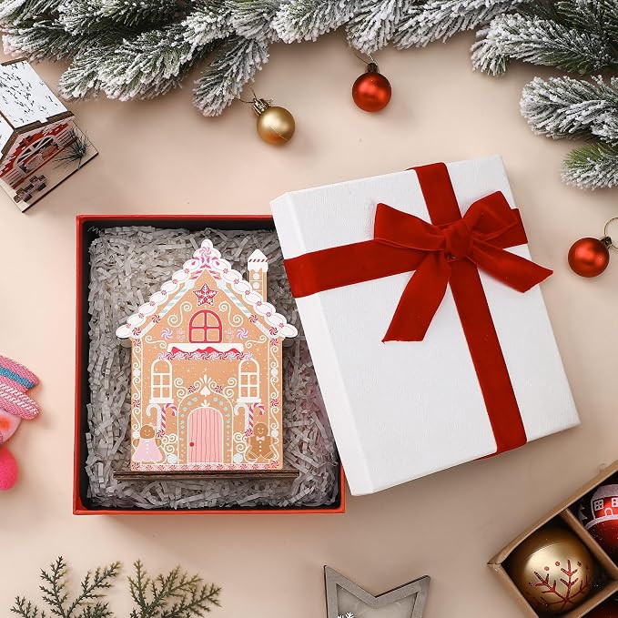 Namalu Christmas Napkin Holder for Tables Gingerbread House Napkin Holder Wooden Xmas Cute Cocktail Tissue Dispenser Wood Farmhouse Modern Tissue Dispenser for Storage