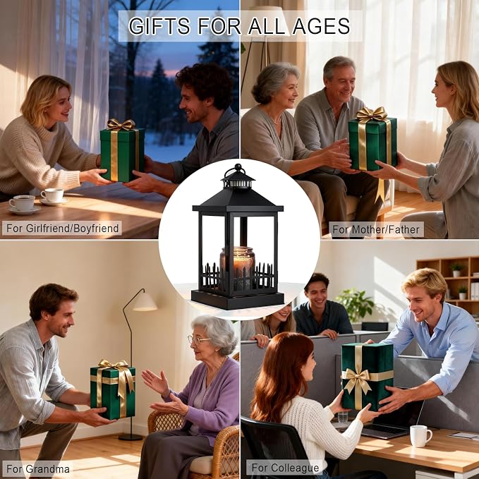2026 New Candle Warmer Lamp with Timer,Imitating Fence Design Candle Warmer Lamp Dimmable Farmhouse Candle Lamp Warmer,Lantern Candle Warmer Lamps and Hanging Up Designed