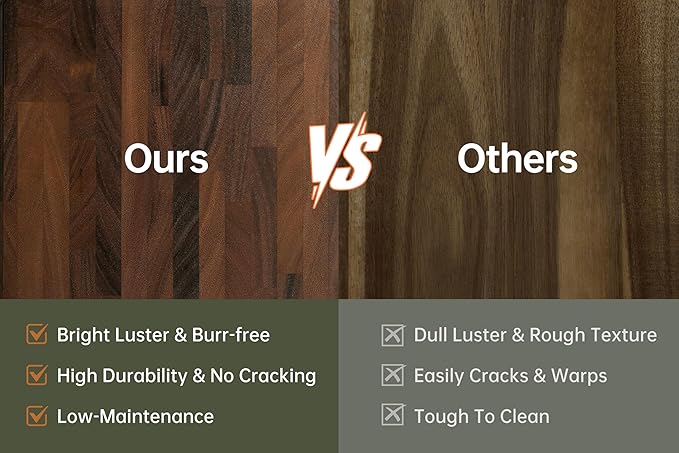 THETCHRY Walnut Cutting Boards For Kitchen, End Grain Wooden Cutting Board with Handle, Chopping Board Double Sided Charcuterie Boards For Meal Prep & Serving with Gift Box（Black Walnut）17”X13” X1”
