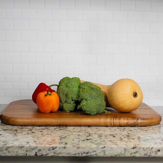 Ironwood Gourmet Gansevoort Large Carving Board, 16" x 24" Acacia Reversible Wood Cutting Board with Juice Groove and Grip Pad