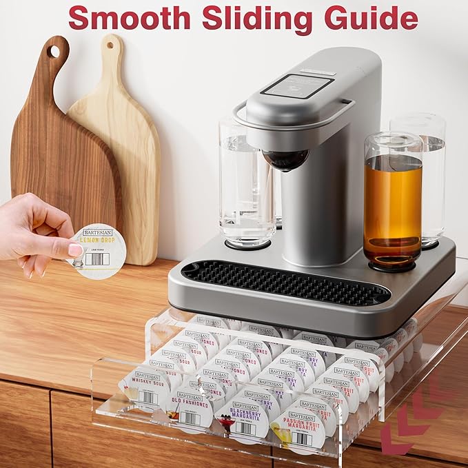 Cocktail Pod Holder Compatible with Bartesian Cocktail Machine for Bartesian Capsules Storage transparent (Clear)