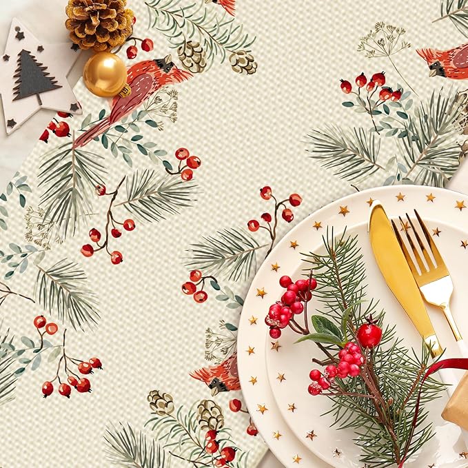 c Burlap Table Runner Seasonal Spring Fall Kitchen Dining Linen Table Decoration for Indoor Outdoor Home Party Dinner 13x72 Inch