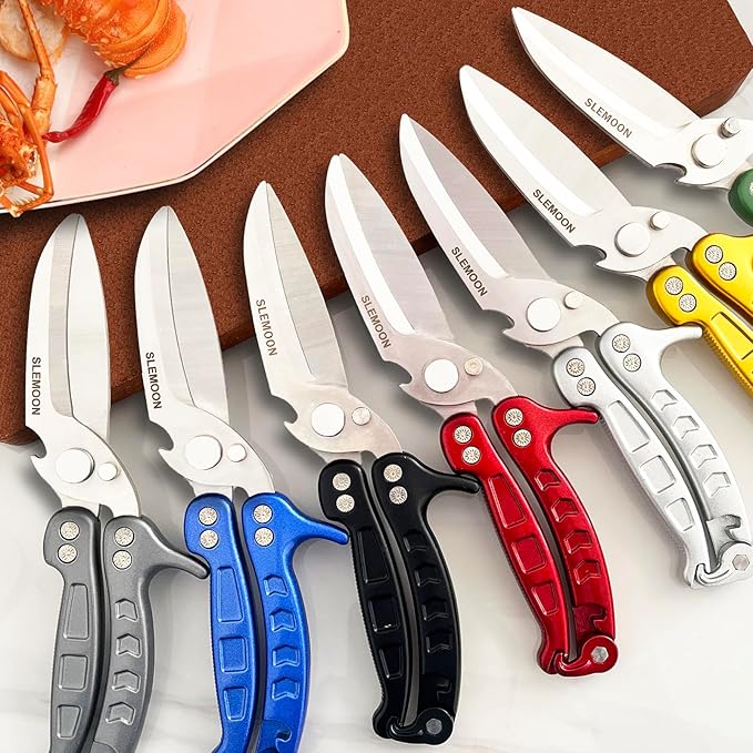 Kitchen Shears Heavy Duty Poultry Shears Meat Cutting Dishwasher Safe and Stainless Food Kitchen Scissors for Chicken Turkey Thanksgiving,Grey